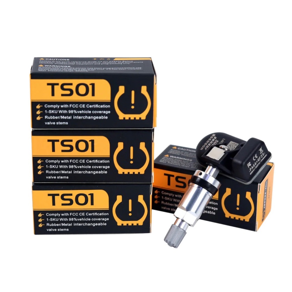 4 X CGSULIT 315MHz&433MHz TPMS Universal Programmable Sensor with Aluminum Valve